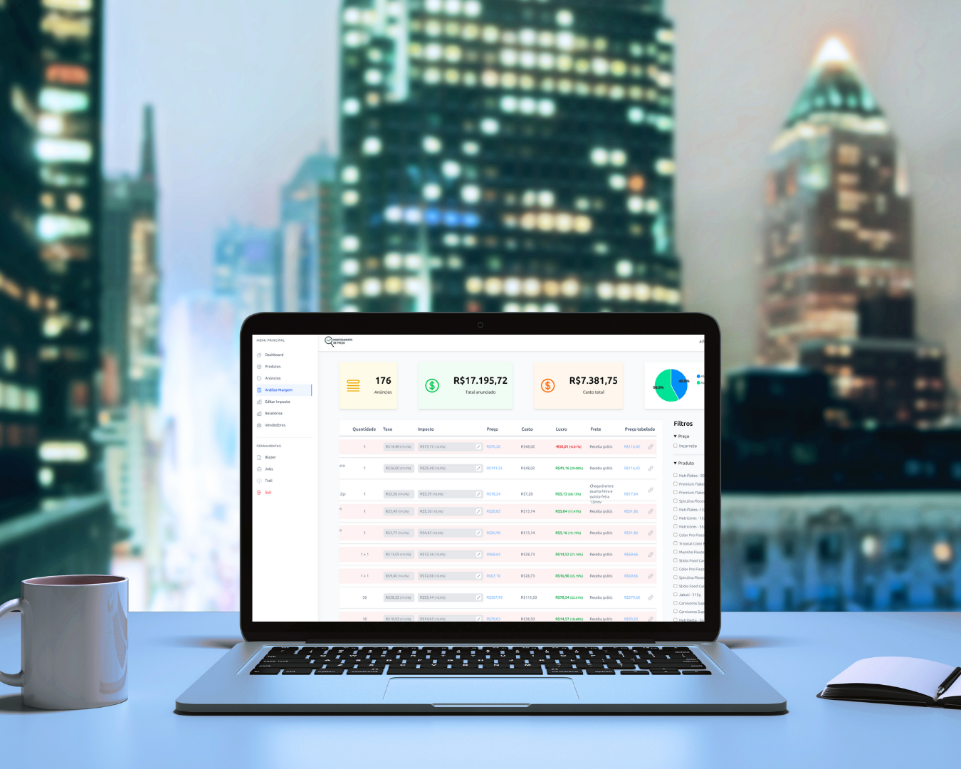 Dashboard do Sistema de Monitoramento de Preços